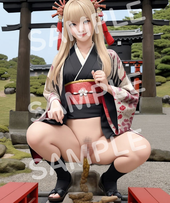 サンプル画像1:和服・振袖スカトロ！新成人女子のうんち(いなよ@アブAI) [d_334312]