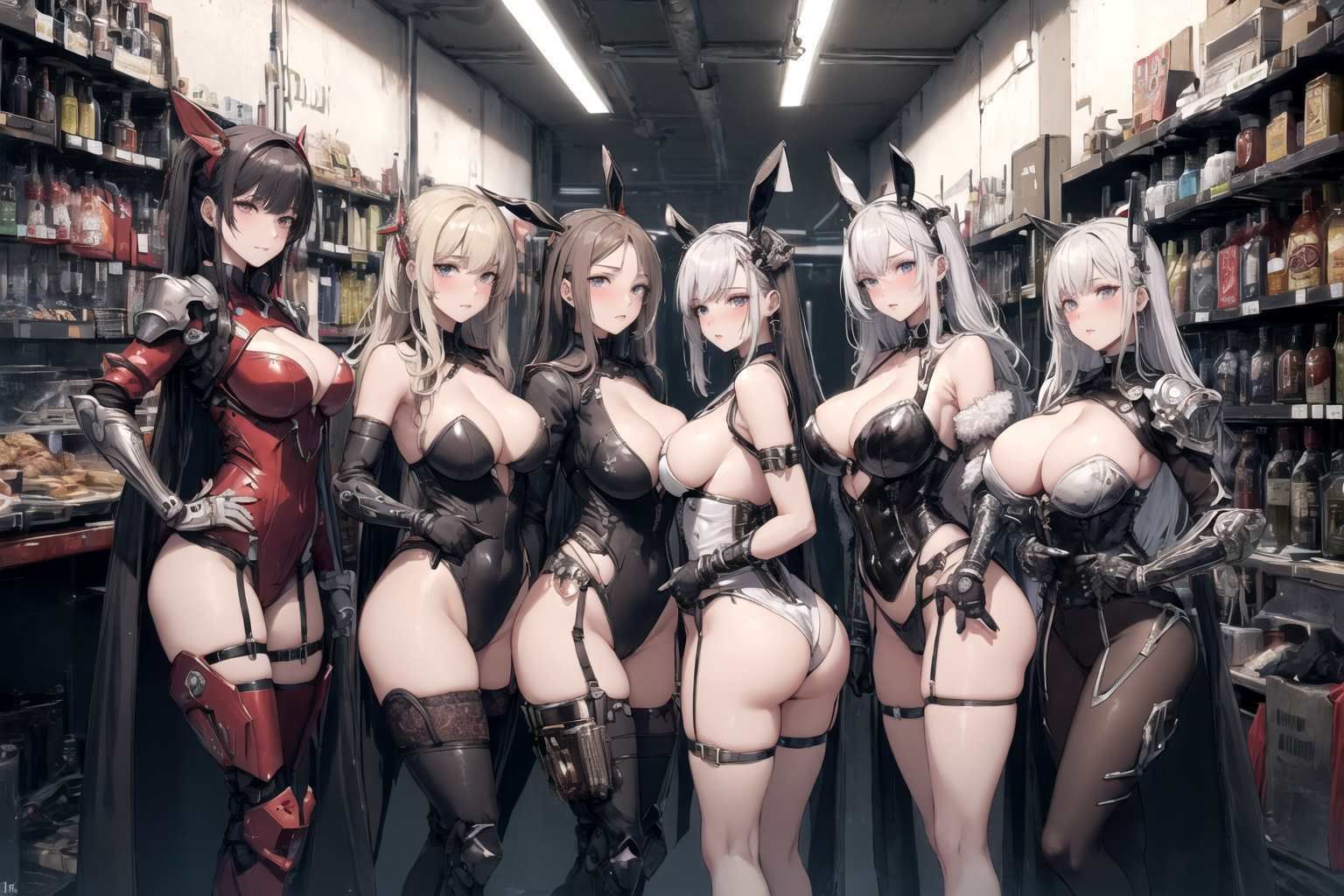 サンプル画像3:【微エロ】サイバー×ハイレグ×バニー×熟女達のイラスト集（136枚）(満点星) [d_334352]