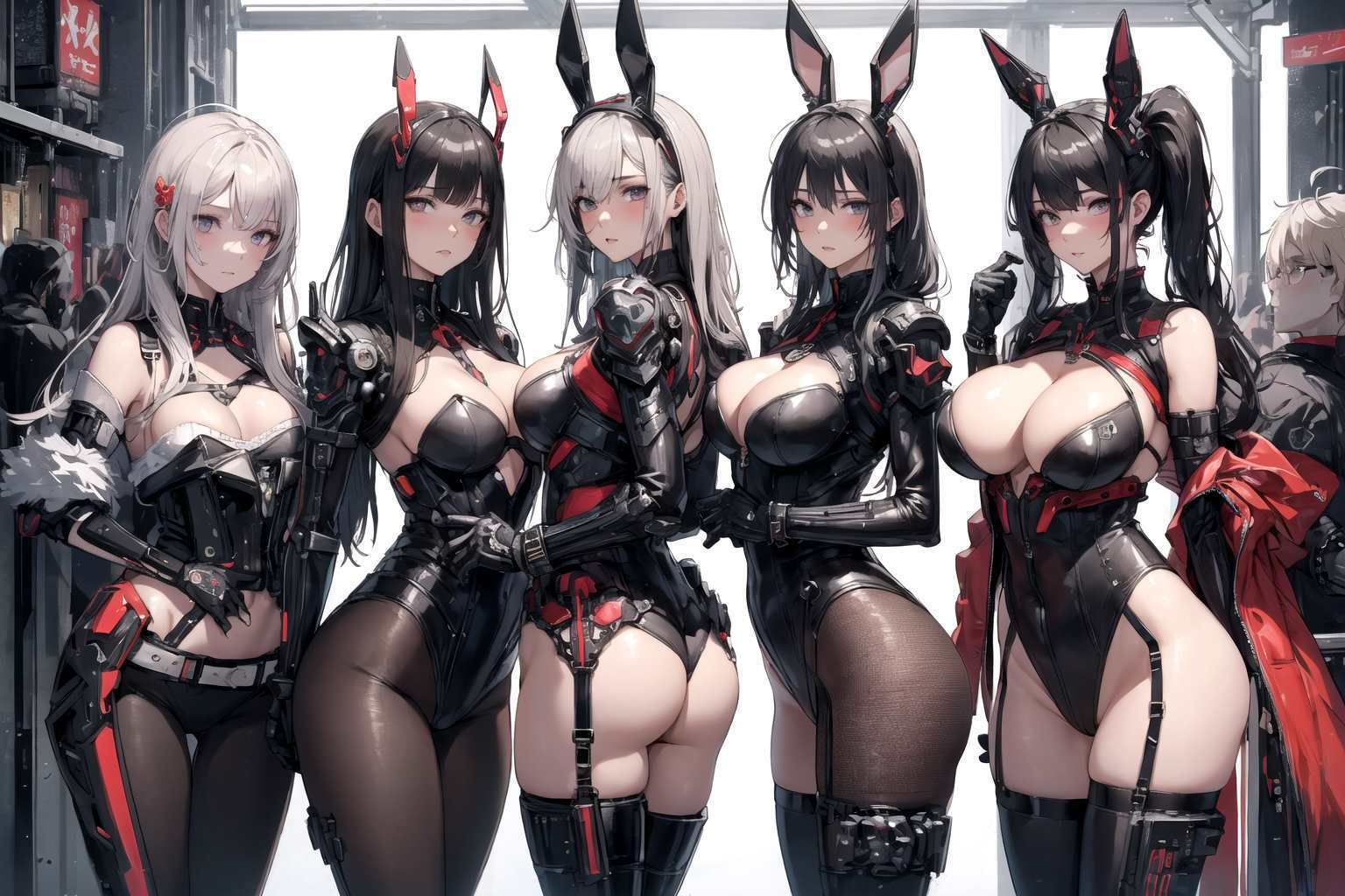 サンプル画像4:【微エロ】サイバー×ハイレグ×バニー×熟女達のイラスト集（136枚）(満点星) [d_334352]