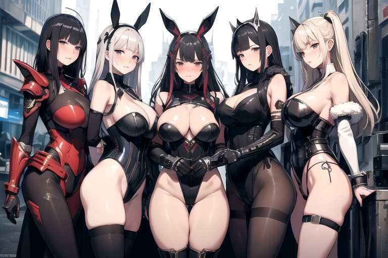 サンプル画像5:【微エロ】サイバー×ハイレグ×バニー×熟女達のイラスト集（136枚）(満点星) [d_334352]