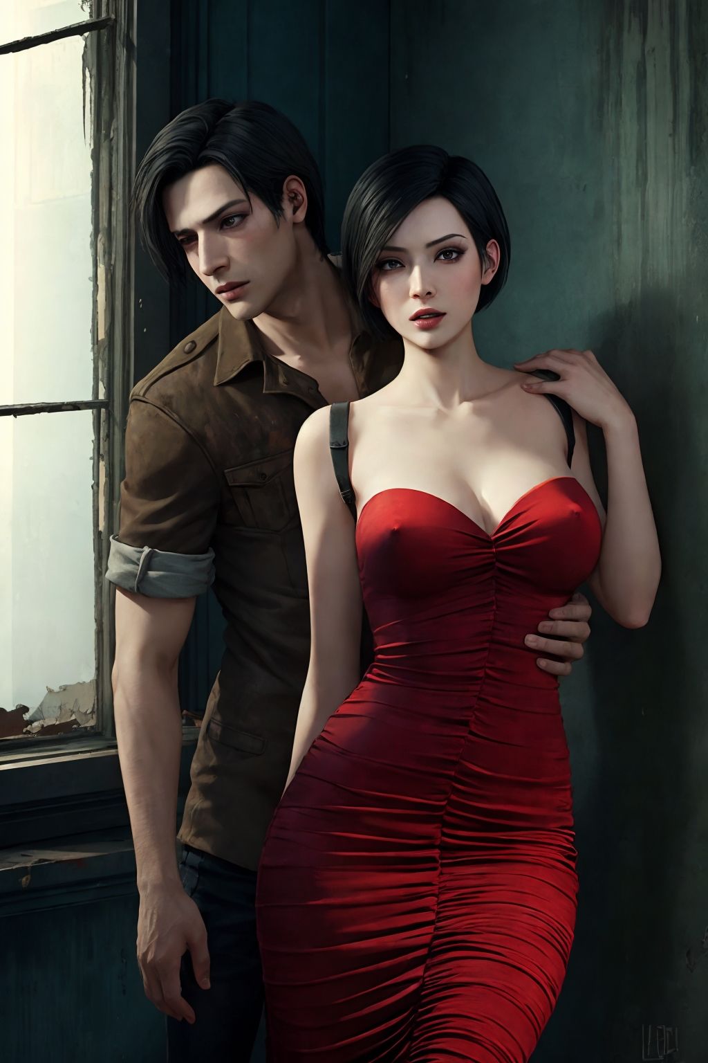 サンプル画像1:バイオハザー〇エ〇ダ、人間とSEX(AI美人クラブ) [d_334388]