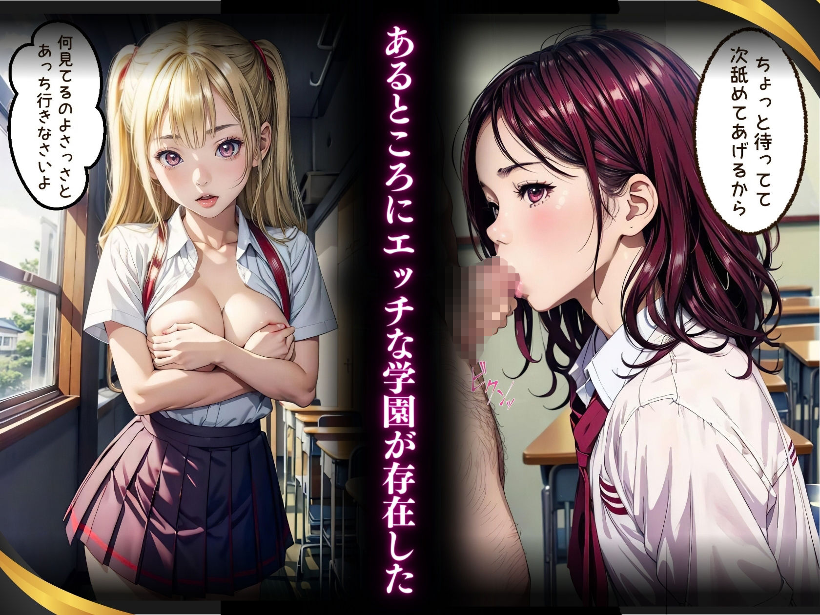 サンプル画像1:【4K高画質】エッチな学校（セリフ付き）(AI Beauties Lab) [d_334445]