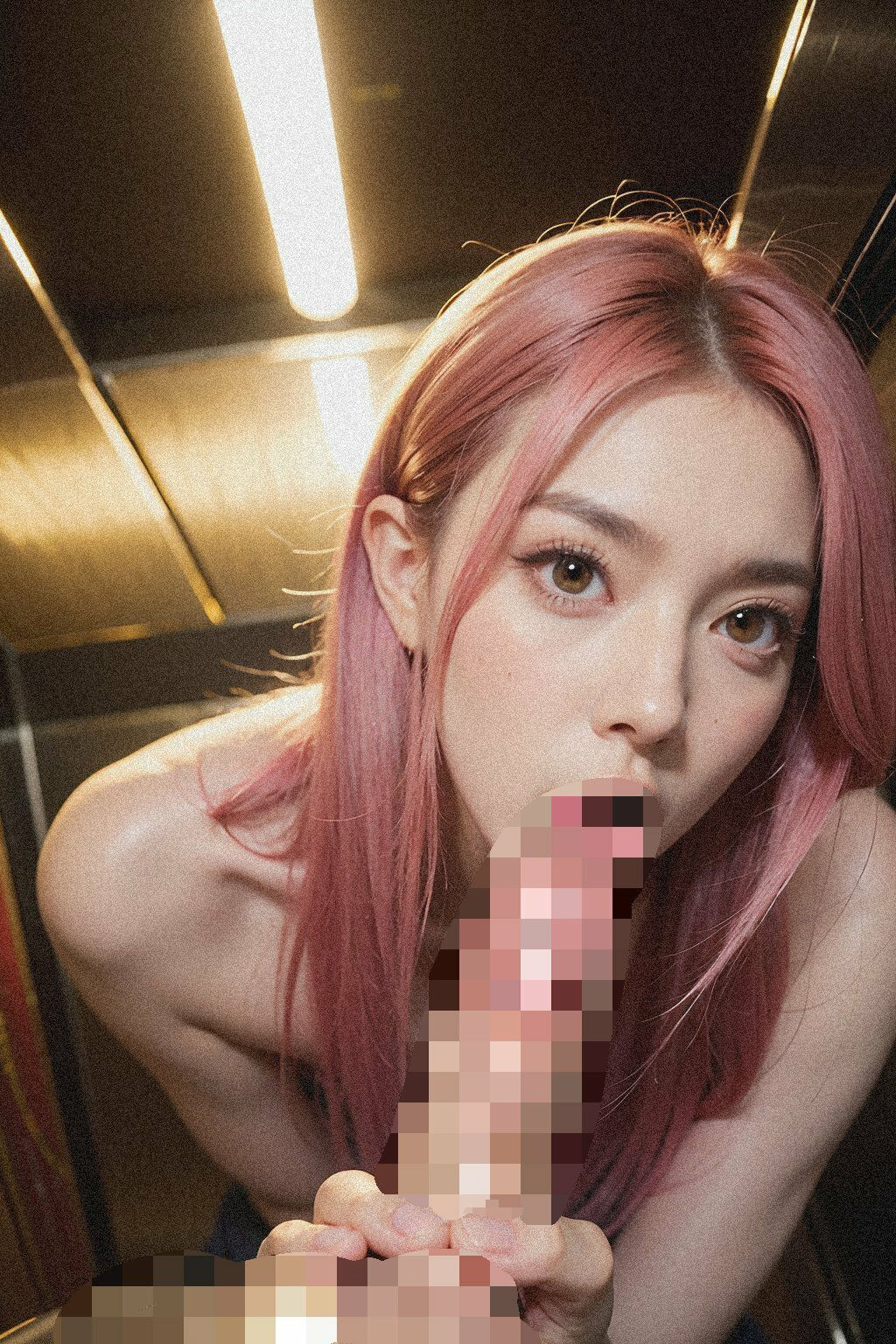 サンプル画像1:緊急停止中のエレベーター(AI Library) [d_334538]