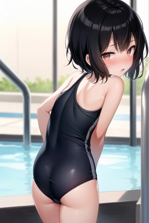 サンプル画像3:ドキドキ初体験！地元のプールでこっそり撮影会(二次元の華道) [d_334545]