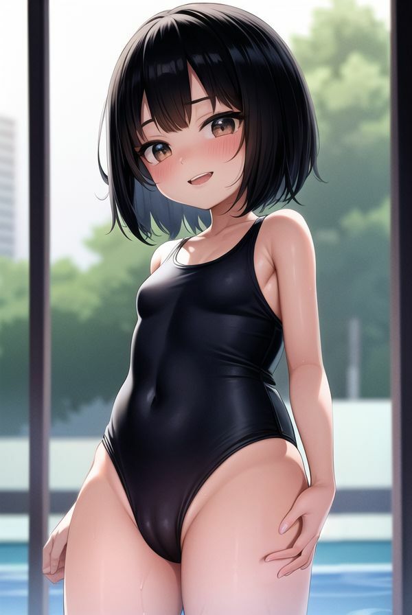 サンプル画像6:ドキドキ初体験！地元のプールでこっそり撮影会(二次元の華道) [d_334545]