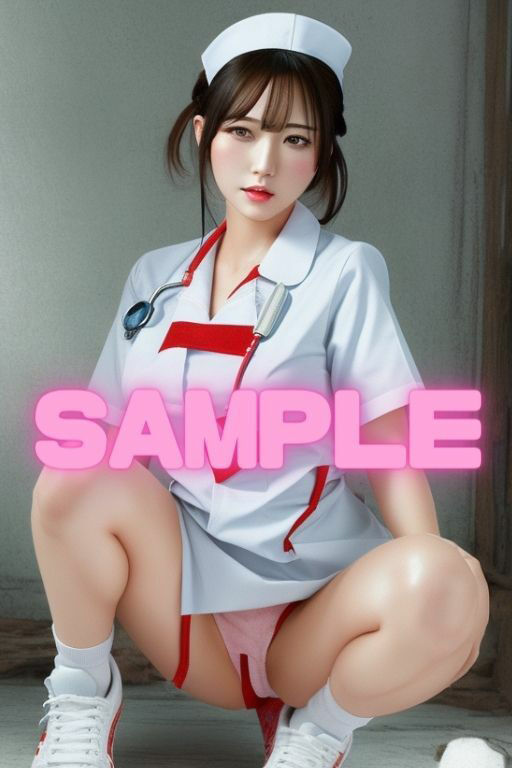 サンプル画像2:痴女ナースの淫らな日常 AI美女＆激シコ妄想画像集(奥田家) [d_334576]