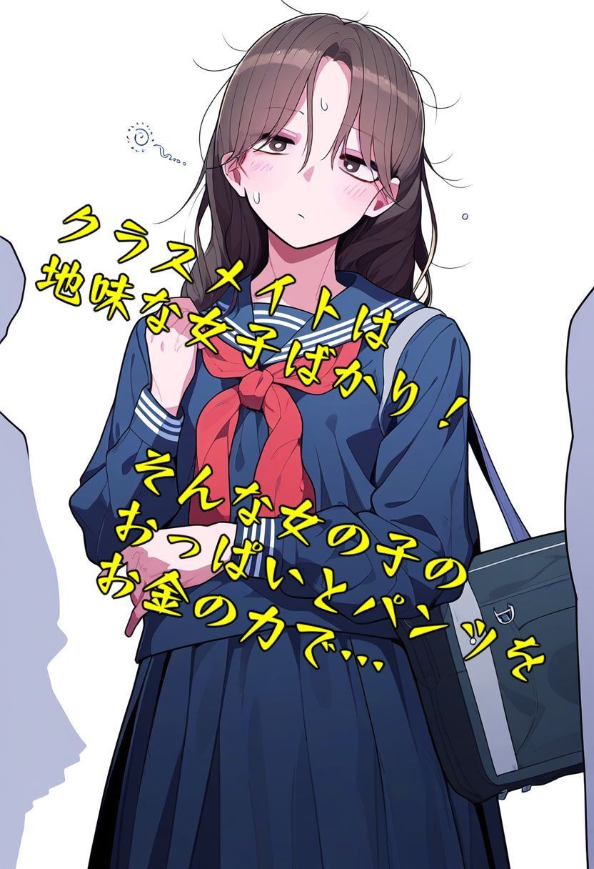 サンプル画像2:クラスの地味な女子に（お金の力で）おっぱいとパンツを見せてもらった！(非日常データ) [d_334580]