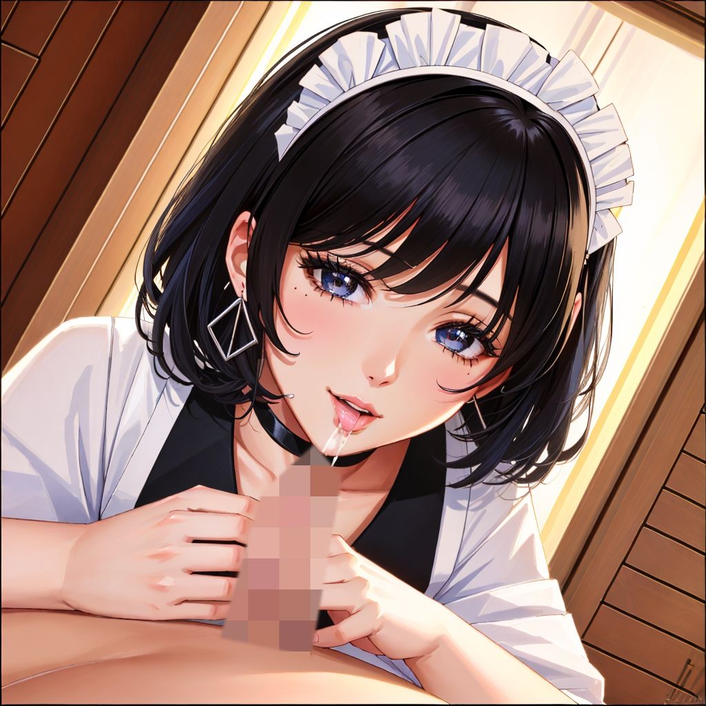 サンプル画像2:メイドわからせ お仕置き フェラ顔100選＃001(AI Doll Factory) [d_334595]