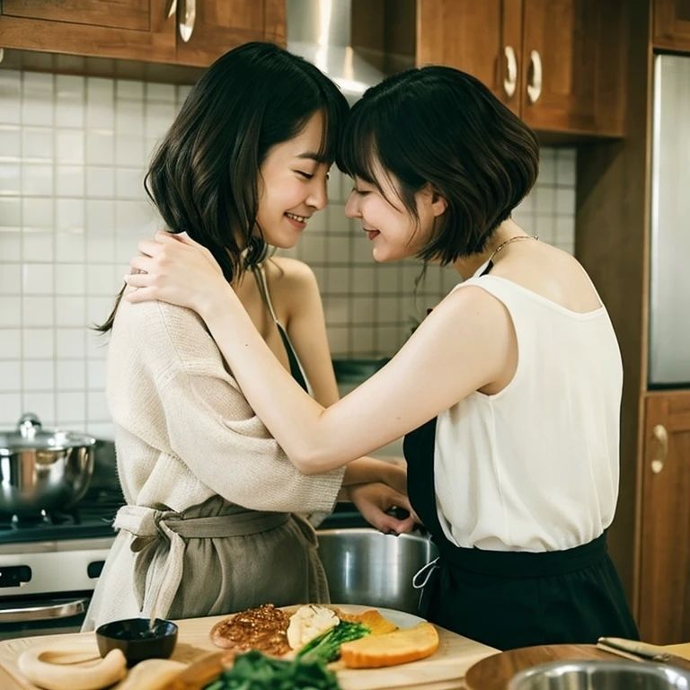 サンプル画像2:AI美女グラビア写真集 ハグ編(シニアマン) [d_334719]