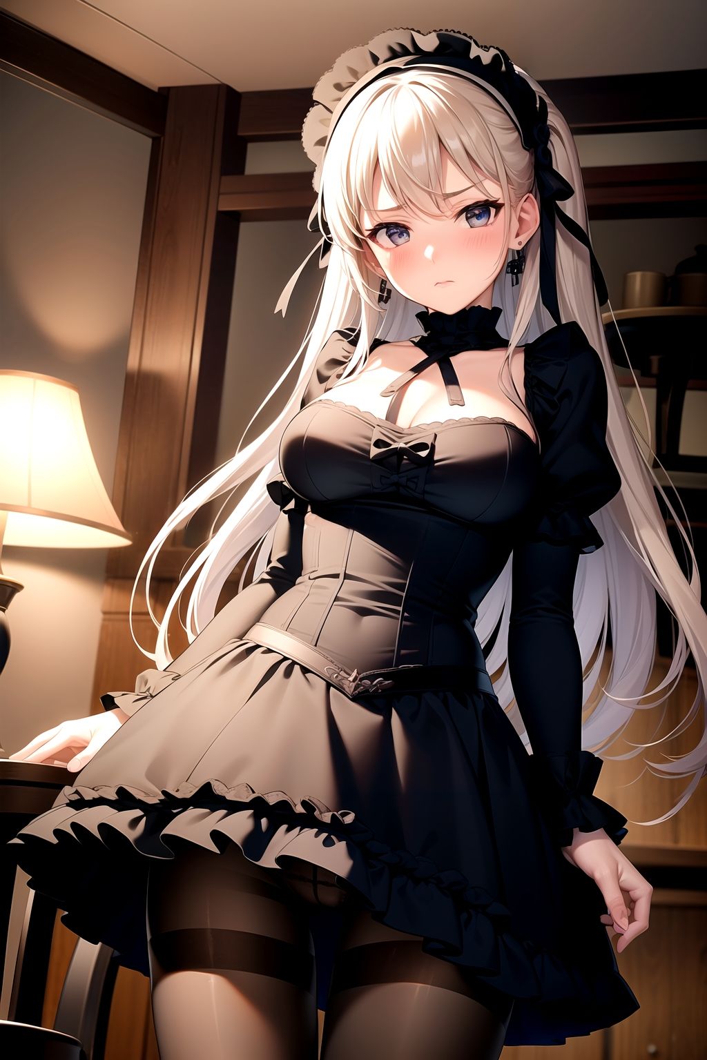 サンプル画像2:AIイラスト集 黒ストとゴシックロ○ータ＃2(KUMAI) [d_334818]