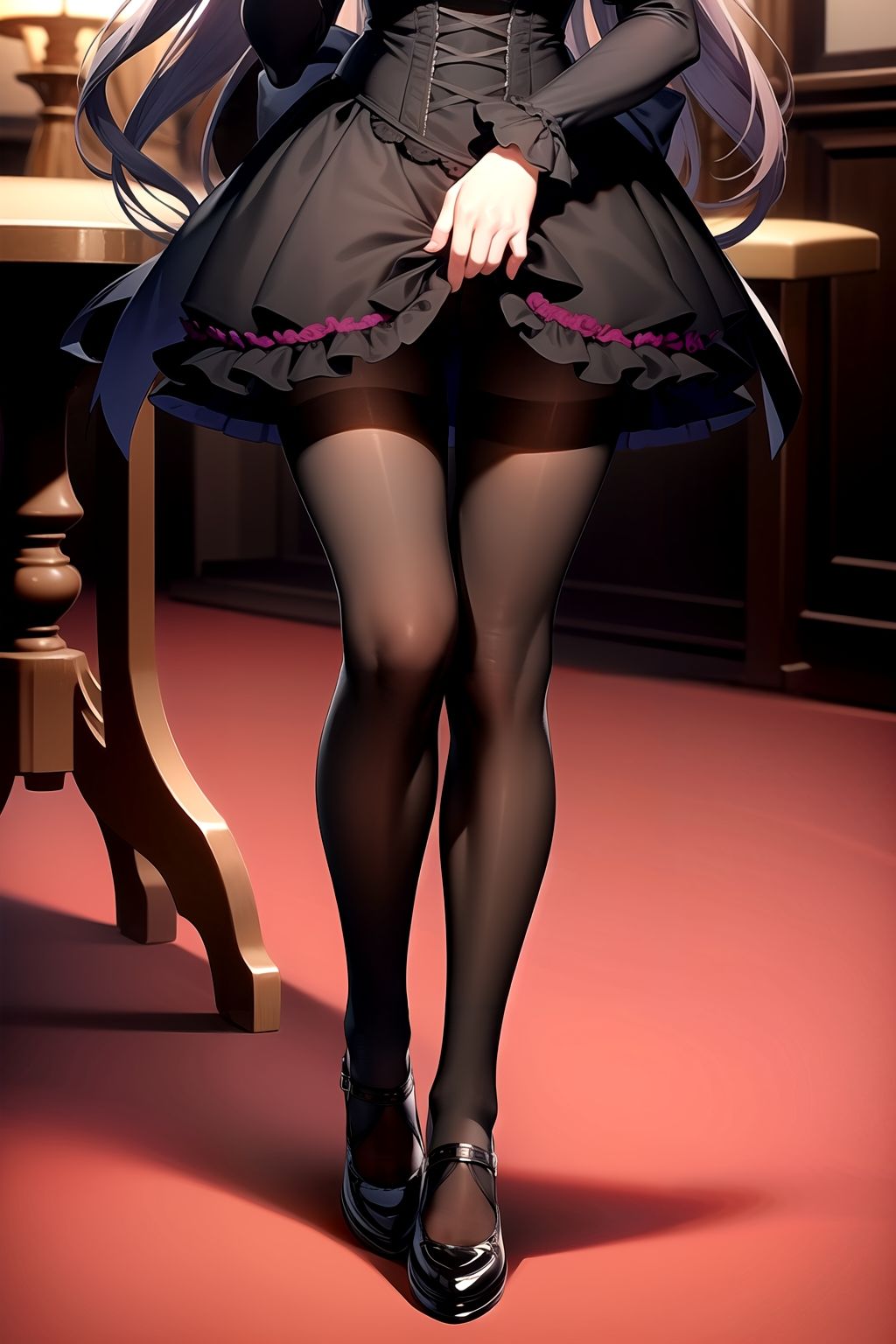 サンプル画像4:AIイラスト集 黒ストとゴシックロ○ータ＃2(KUMAI) [d_334818]