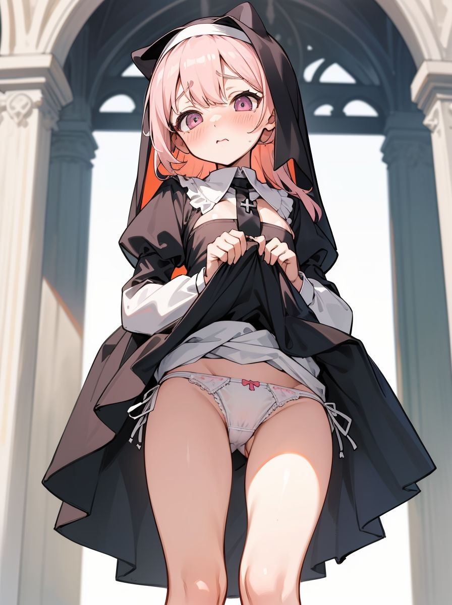 サンプル画像3:パンツを見せてくれるシスターさん(ハッピーエンド教会) [d_334872]