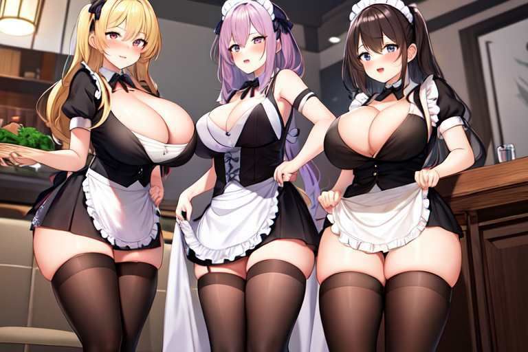 サンプル画像3:【微エロ】爆乳＆巨尻ミニスカメイドコレクション（総枚数117枚）(満点星) [d_334873]