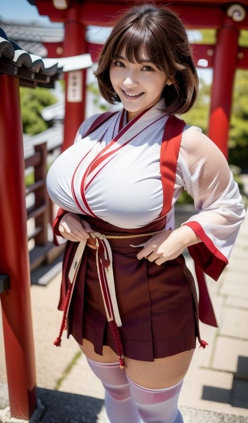 サンプル画像4:デカ乳むち巫女さんの神をも恐れぬ絶対領域！(ムチムチ堂本舗) [d_334911]