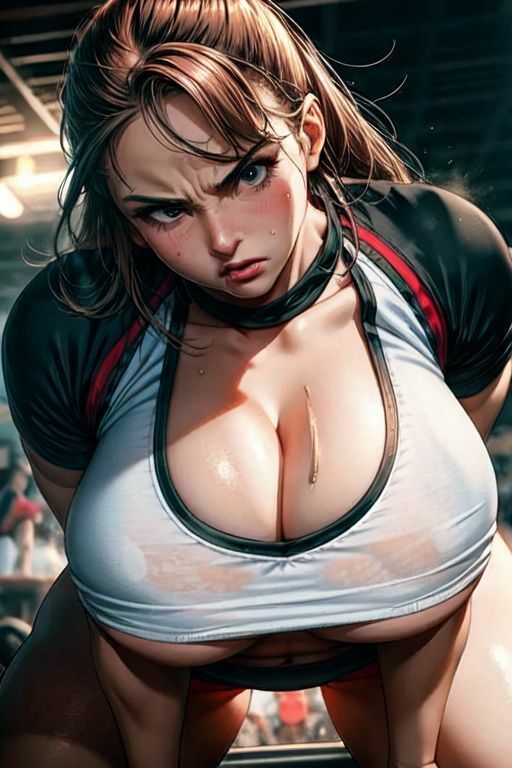 サンプル画像3:爆乳AIクロップシャツ1(AI出版) [d_334914]