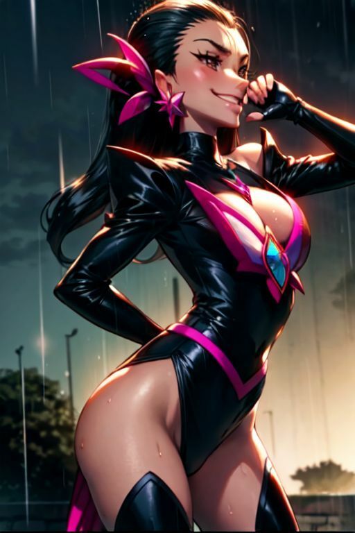 サンプル画像2:爆乳AIダークヒーロー1(AI出版) [d_334919]