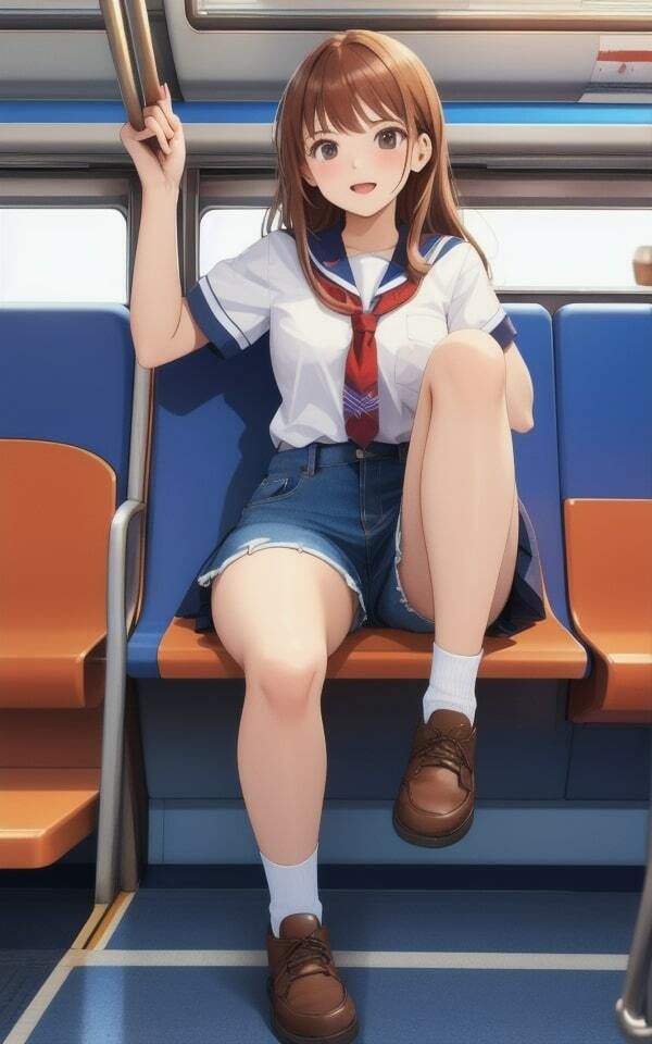 サンプル画像1:初めての彼女と旅行先で待ち合わせしたらラッキースケベに遭いました…。(リアルAI美女) [d_335054]