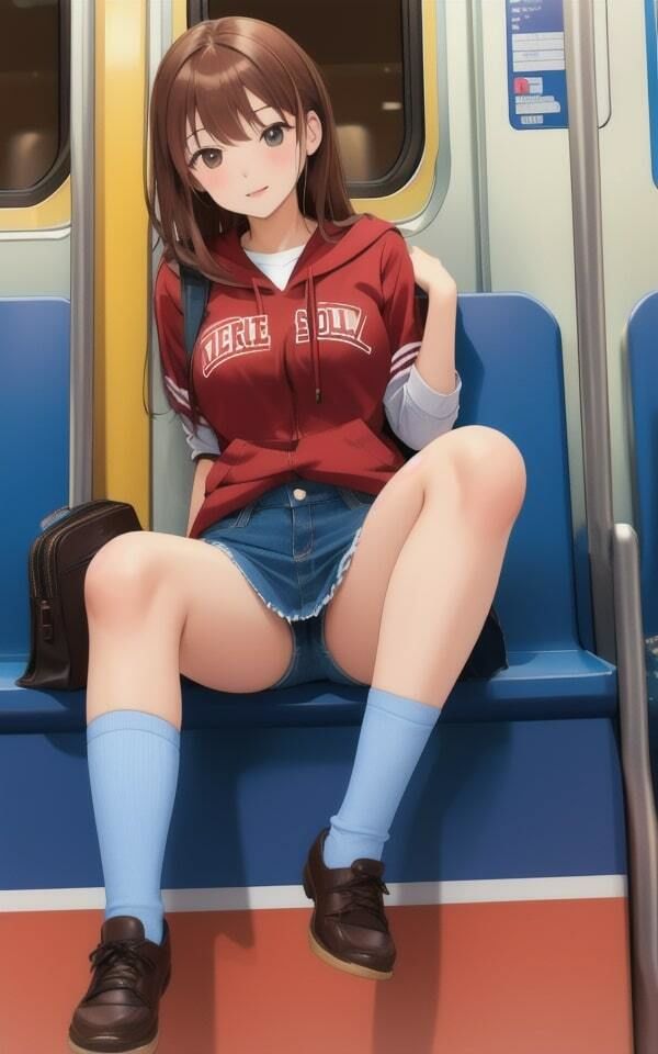 サンプル画像2:初めての彼女と旅行先で待ち合わせしたらラッキースケベに遭いました…。(リアルAI美女) [d_335054]