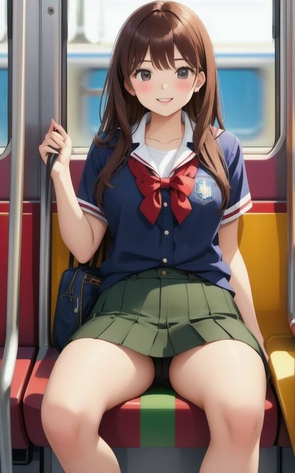 サンプル画像3:初めての彼女と旅行先で待ち合わせしたらラッキースケベに遭いました…。(リアルAI美女) [d_335054]