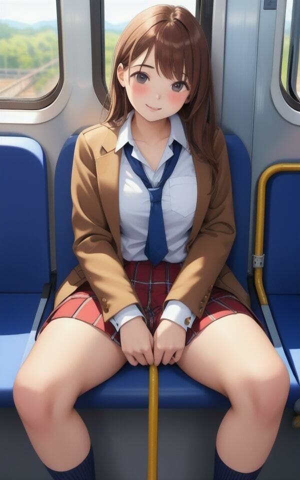 サンプル画像4:初めての彼女と旅行先で待ち合わせしたらラッキースケベに遭いました…。(リアルAI美女) [d_335054]