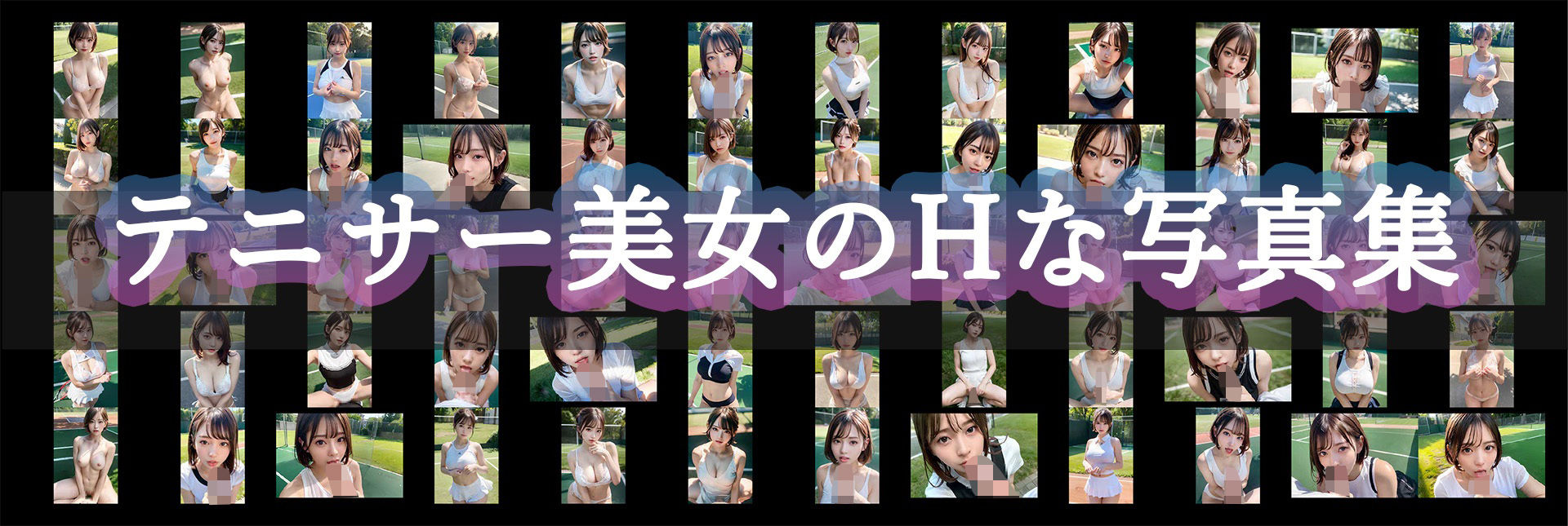 サンプル画像1:【大人気作品集】テニサー女子のHな誘惑Vol.1(HARU@AIイラスト) [d_335115]