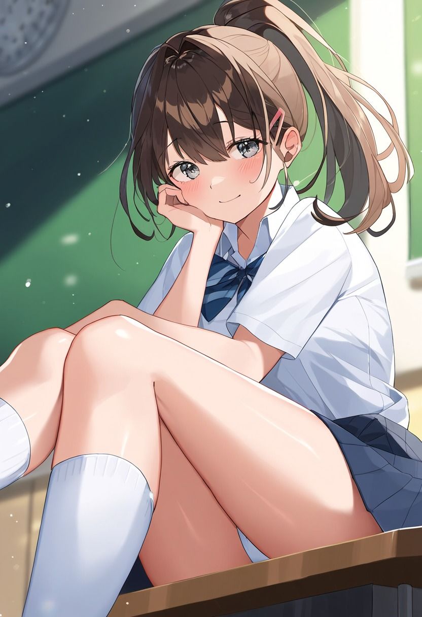 サンプル画像2:制服姿女子校生 パンチラ500枚イラスト集(美女名鑑/タトゥー) [d_335166]