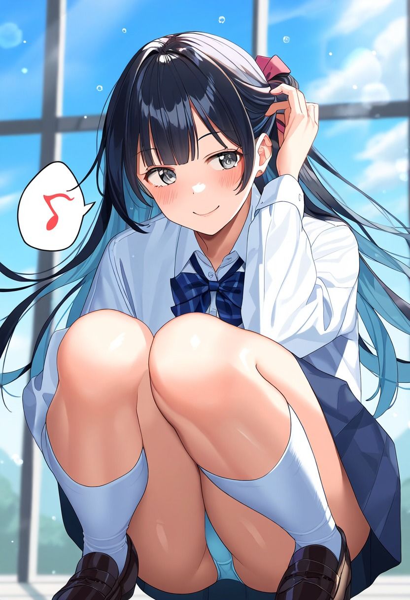 サンプル画像5:制服姿女子校生 パンチラ500枚イラスト集(美女名鑑/タトゥー) [d_335166]