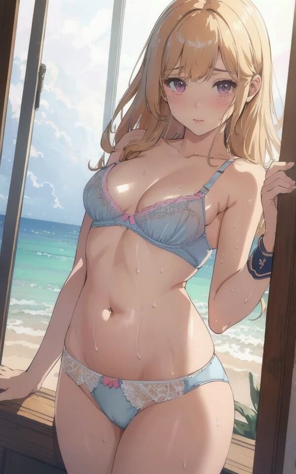 サンプル画像3:下着姿で誘惑 金髪美女 20才の美女集めました(妄想AI) [d_335230]