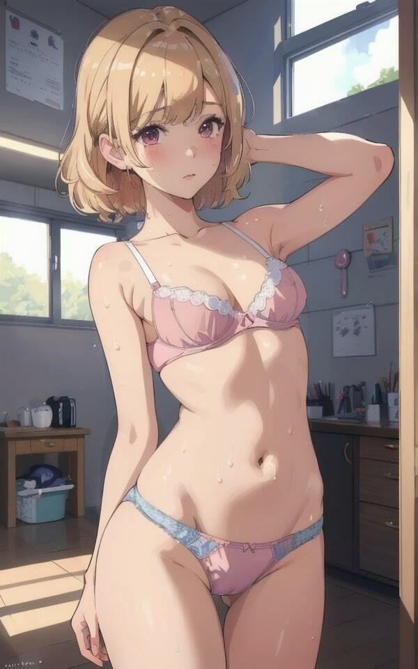 サンプル画像3:ぴちぴちギャルの妄想姿 金髪美女 下着姿で誘惑(美女あに) [d_335233]