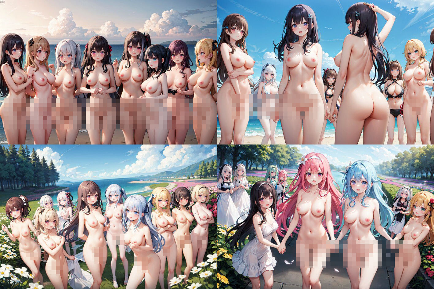 サンプル画像4:総人数1500人以上！！おっぱいは3000以上！！！全裸露出ガールズ(AIおぱいん屋) [d_335240]