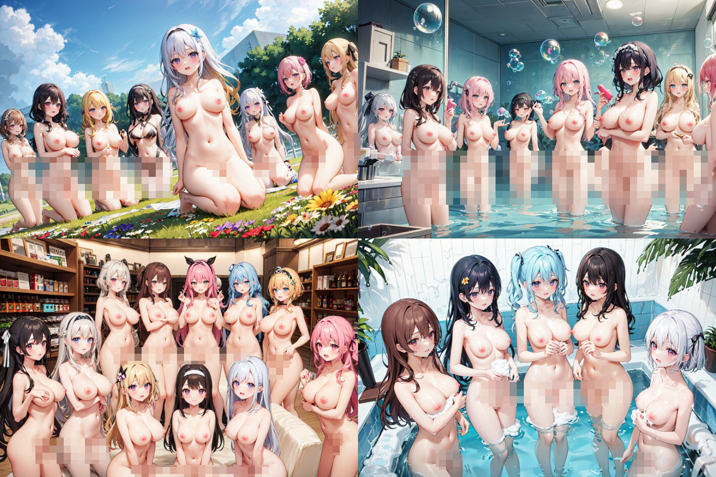 サンプル画像5:総人数1500人以上！！おっぱいは3000以上！！！全裸露出ガールズ(AIおぱいん屋) [d_335240]