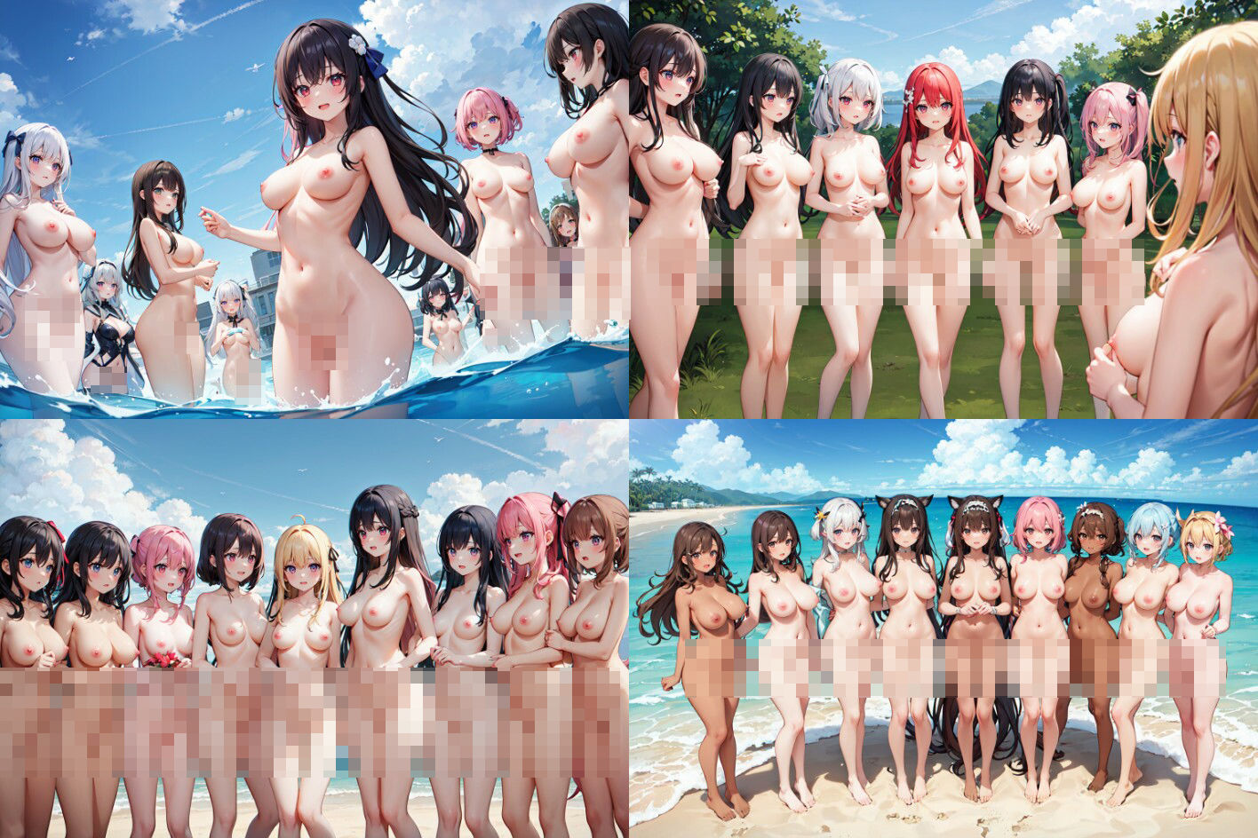 サンプル画像6:総人数1500人以上！！おっぱいは3000以上！！！全裸露出ガールズ(AIおぱいん屋) [d_335240]