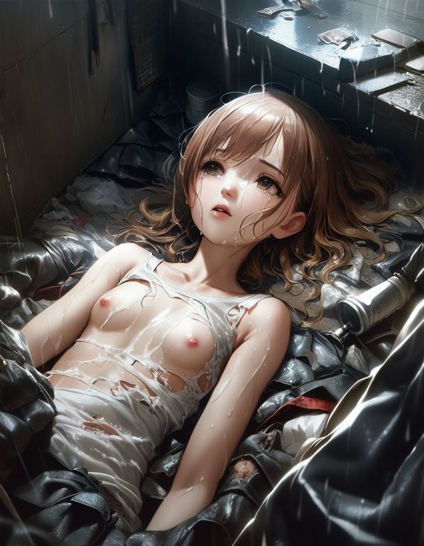 サンプル画像5:都市の裏側路地裏に捨てられた少女(べいくり) [d_335274]