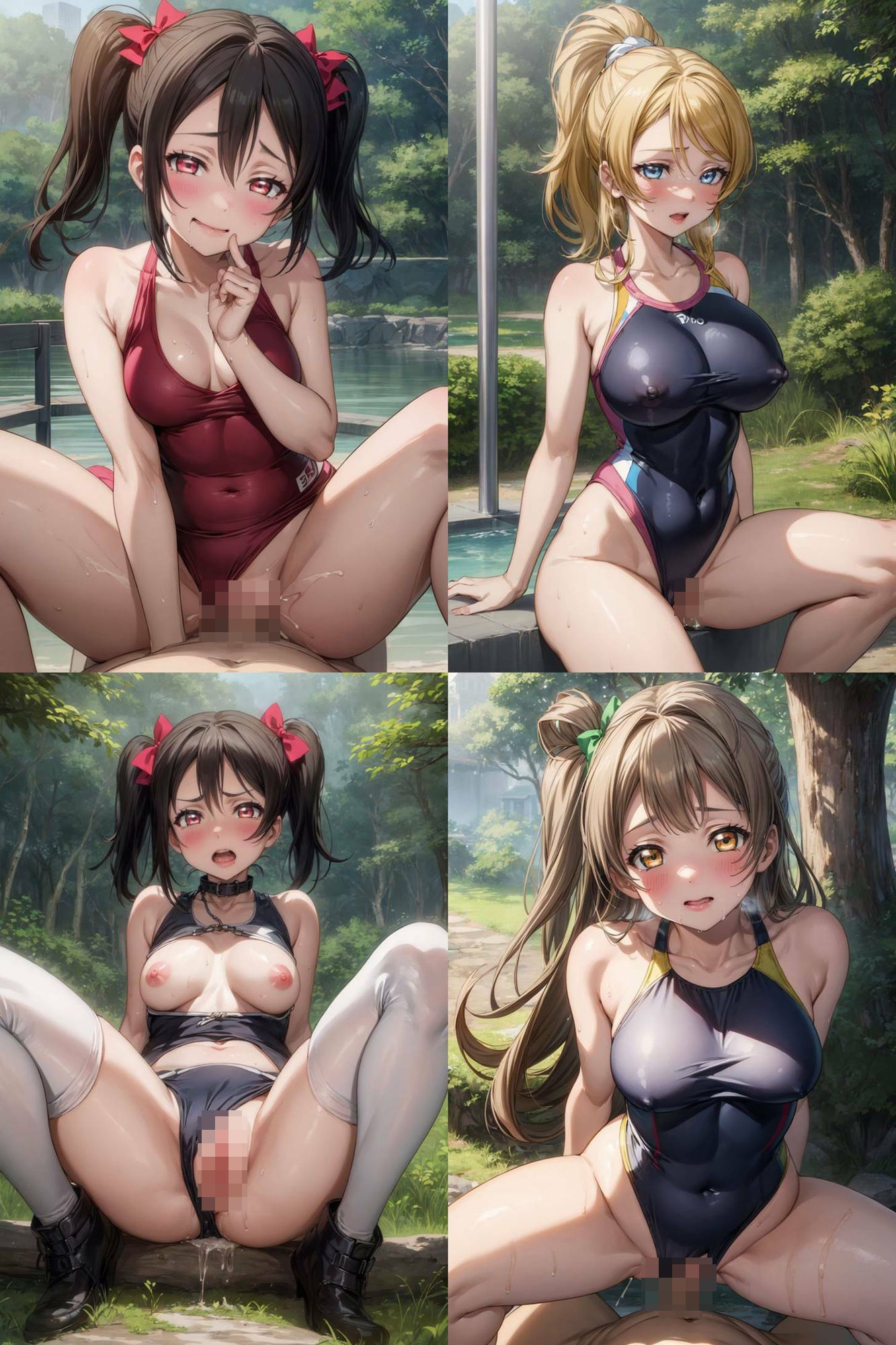 サンプル画像2:スクールアイドル自然合宿競泳水着とか何か(田辺重工3) [d_335341]