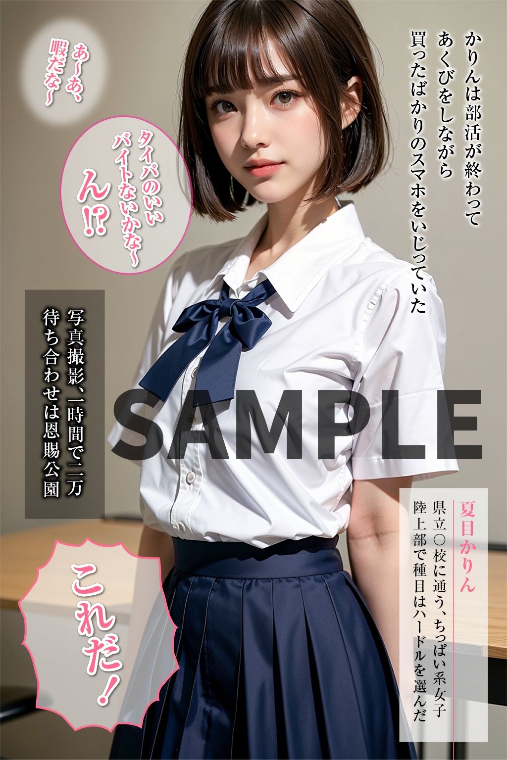 サンプル画像1:【セリフ付】ちっぱい系女子〇生かりんちゃん 睡眠姦＆野外撮影で「イグイグイグぅぅぅ」(鴨ねぎ堂) [d_335398]