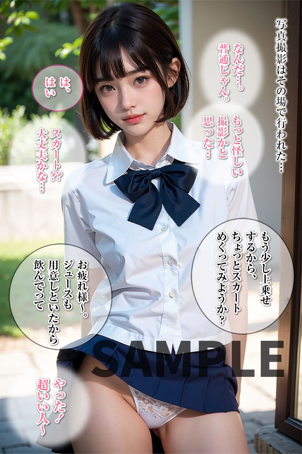 サンプル画像3:【セリフ付】ちっぱい系女子〇生かりんちゃん 睡眠姦＆野外撮影で「イグイグイグぅぅぅ」(鴨ねぎ堂) [d_335398]