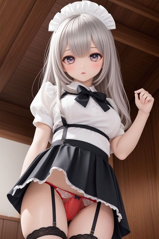 サンプル画像1:メイドのローアングルパンチラ(D.P.H.) [d_335499]