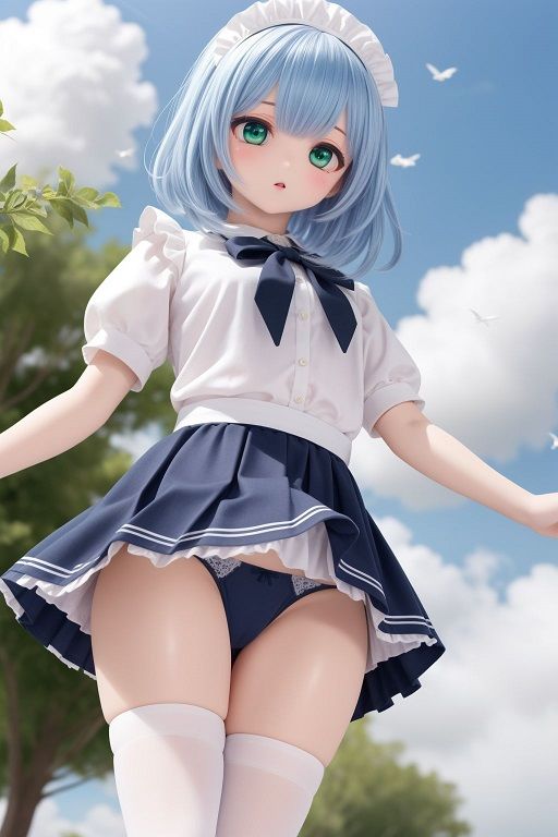 サンプル画像2:メイドのローアングルパンチラ(D.P.H.) [d_335499]