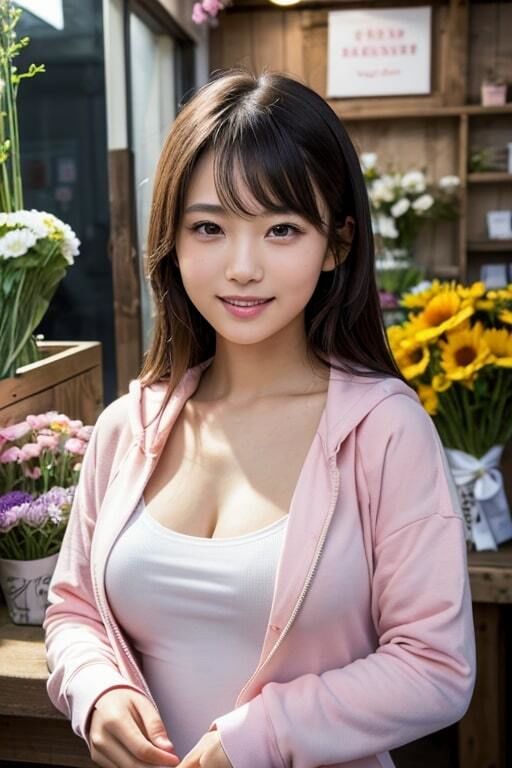 サンプル画像2:AI生成美女写真集 vol25 花屋美女(Ai Girls Collection) [d_335560]