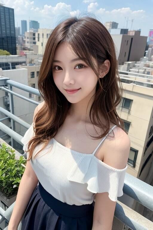 サンプル画像2:AI生成美女写真集 vol29 屋上美女(Ai Girls Collection) [d_335585]