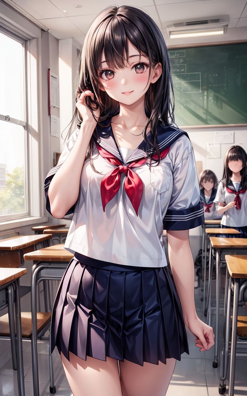 サンプル画像1:グラビア＆裏画像 JKアイドル 内藤あすか(AIらぼんぬ) [d_335592]