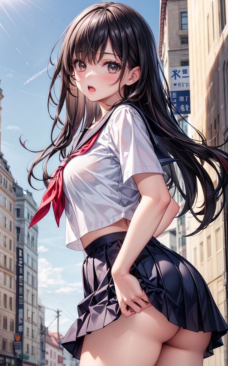 サンプル画像2:グラビア＆裏画像 JKアイドル 内藤あすか(AIらぼんぬ) [d_335592]