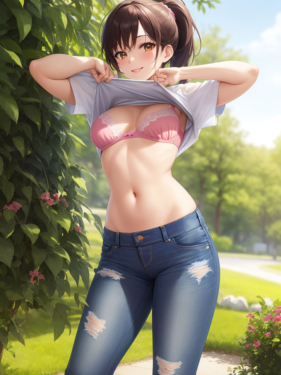 サンプル画像2:デニムが似合う美少女たち〜AIイラスト集〜(くりきんとん) [d_335594]