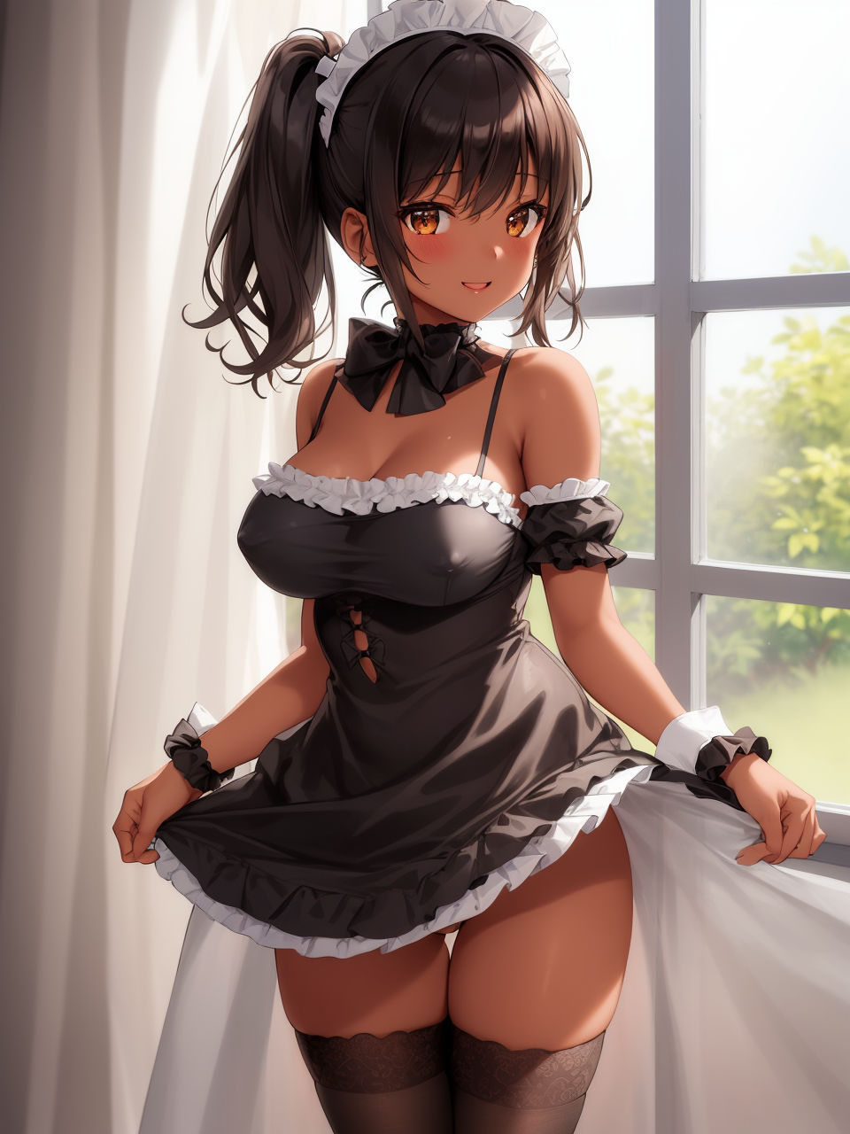 サンプル画像1:褐色肌の美少女たち〜AIイラスト集〜(くりきんとん) [d_335598]