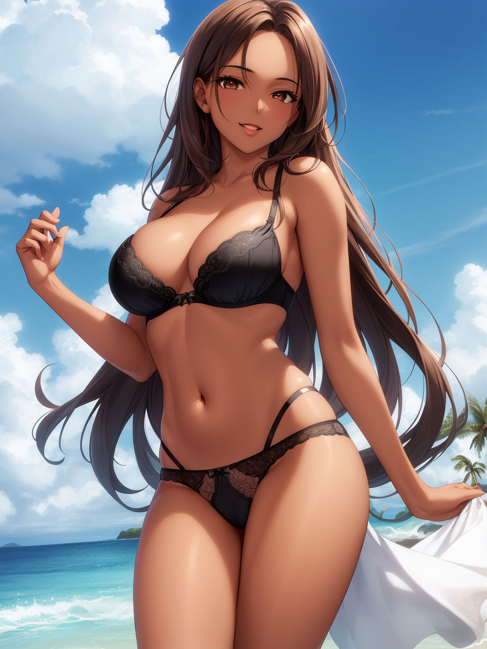 サンプル画像3:褐色肌の美少女たち〜AIイラスト集〜(くりきんとん) [d_335598]