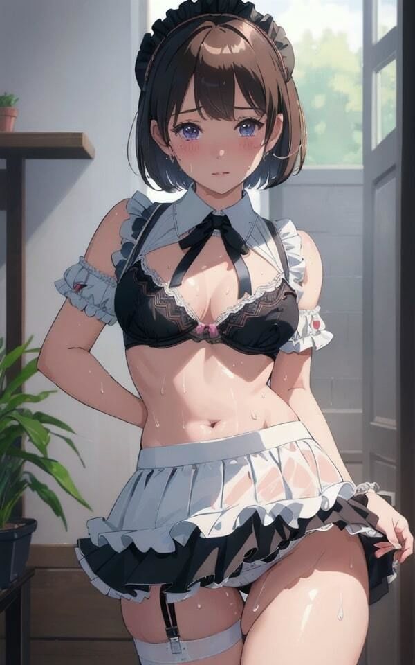 サンプル画像3:金髪美女 下着姿で誘惑 妄想メイド(下着で妄想) [d_335650]