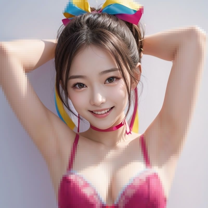 サンプル画像1:カラフルブラ娘(ピンキー) [d_335688]