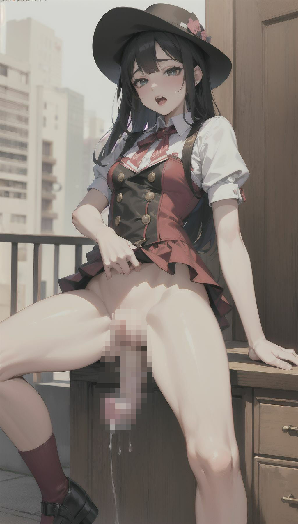 サンプル画像5:美女達の着衣オナニー13(AI爆美女エロ写真集) [d_335716]