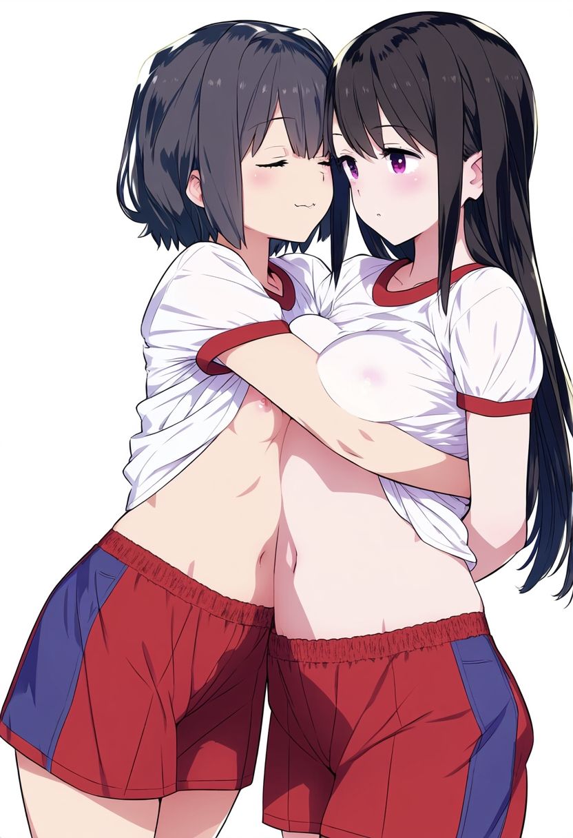 百合の美女たちが全寮制の女学園でラブラブ・甘々生活するイラスト集500枚（キス・体育・お風呂・貝合せ・手マン・クンニ・セックス）