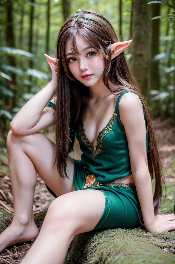 サンプル画像3:AI写真集 エメラルドの秘境 森のエルフの微笑み(Ai-HOHOEMI) [d_335868]